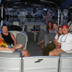 Group of People Sitting on a Boat