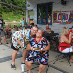 People Together Eating and Smiling