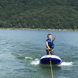 Young Boy Tubing