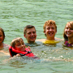 Group of Kids Swimming